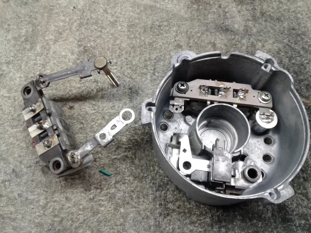 Alternator casing open