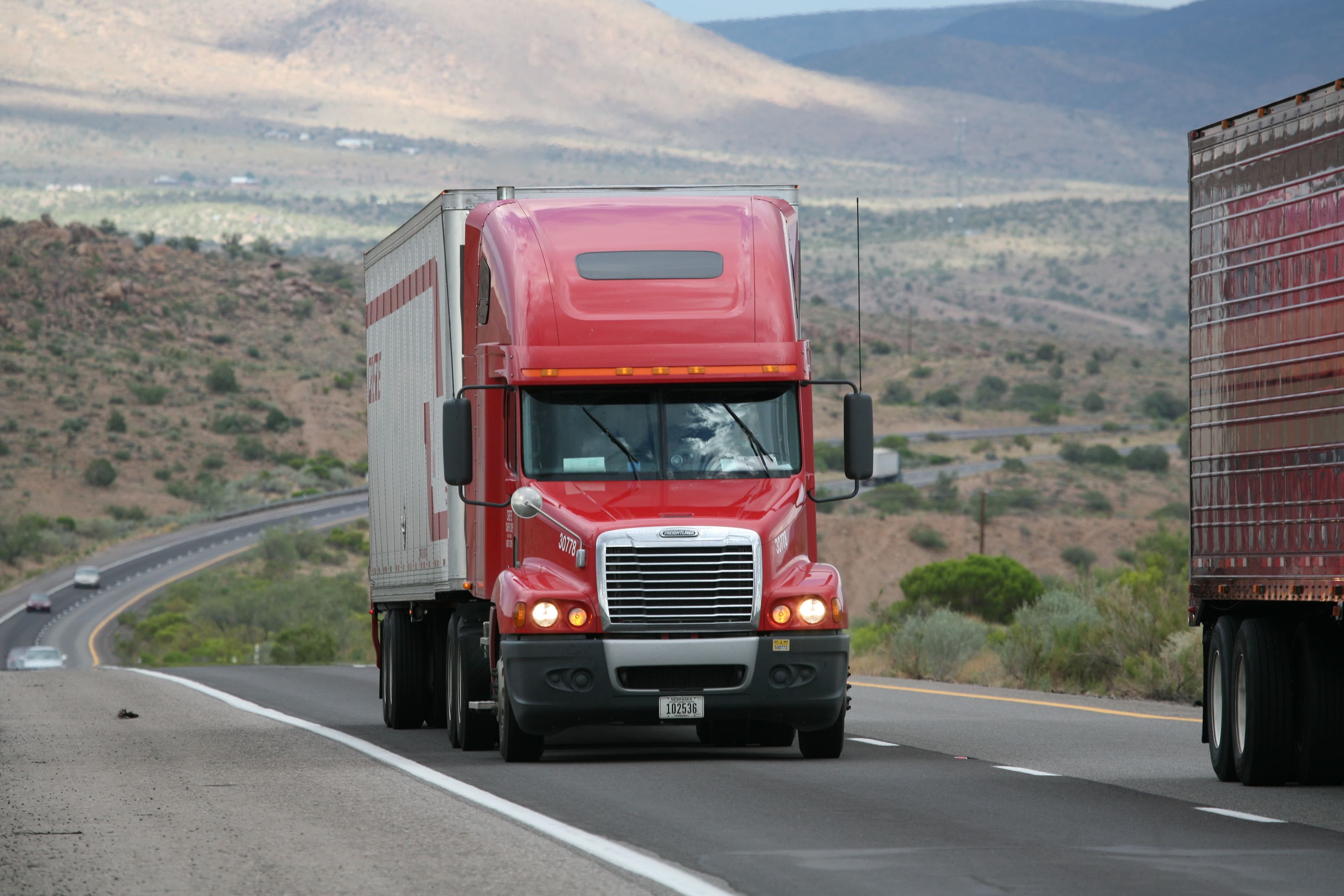 Freightliner Columbia on the highway